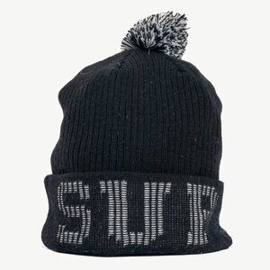 Supreme FW17 Black Grid Logo Beanie